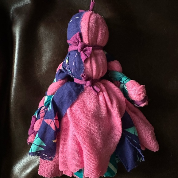 Handmade Upcycled Fabric Ragdoll - Picture 2 of 3